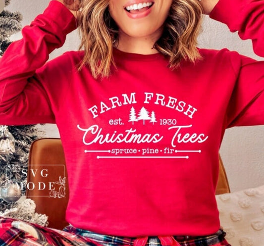 Farm Fresh Christmas Trees Sweatshirt