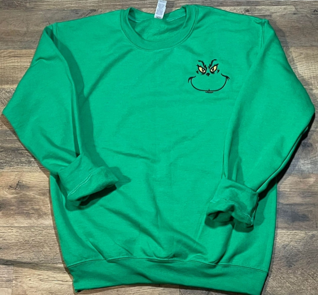 Grinch Face Sweatshirt